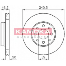 1031776 KAMOKA Тормозной диск