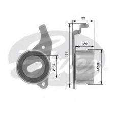 T41067 GATES Натяжной ролик, ремень грм