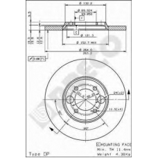 BS 7147 BRECO Тормозной диск