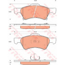 GDB7610 TRW Комплект тормозных колодок, дисковый тормоз