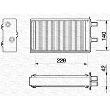 350218055000 MAGNETI MARELLI Теплообменник, отопление салона