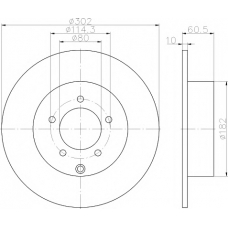 MDC1930 MINTEX Тормозной диск