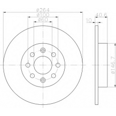 8DD 355 112-621 HELLA Тормозной диск