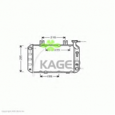 31-1986 KAGER Радиатор, охлаждение двигателя