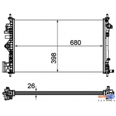 8MK 376 754-331 HELLA Радиатор, охлаждение двигателя