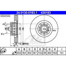 24.0130-0183.1 ATE Тормозной диск