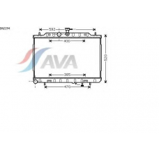 DN2294 AVA Радиатор, охлаждение двигателя