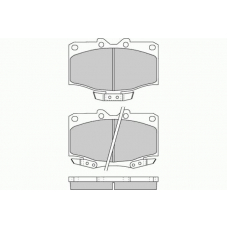 12-0725 E.T.F. Комплект тормозных колодок, дисковый тормоз