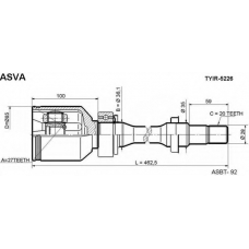 TYIR-5226 ASVA Шарнирный комплект, приводной вал