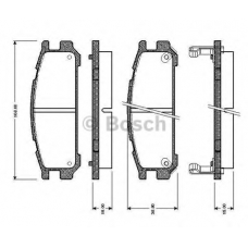 0 986 TB2 645 BOSCH Комплект тормозных колодок, дисковый тормоз