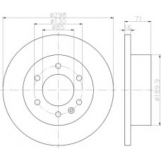 8DD 355 117-641 HELLA PAGID Тормозной диск