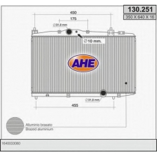 130.251 AHE Радиатор, охлаждение двигателя