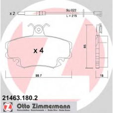 21463.180.2 ZIMMERMANN Комплект тормозных колодок, дисковый тормоз