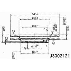 J3302121 NIPPARTS Тормозной диск