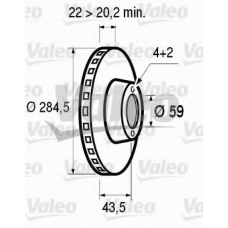 186266 VALEO Тормозной диск