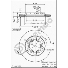 09.5014.10 BREMBO Тормозной диск