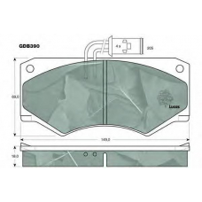 GDB390 TRW Комплект тормозных колодок, дисковый тормоз