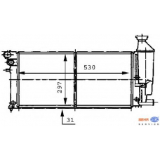 8MK 376 707-081 HELLA Радиатор, охлаждение двигателя