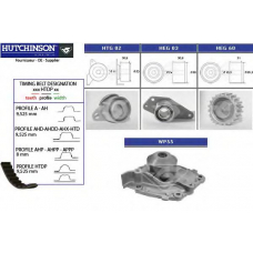 KH 151WP55 HUTCHINSON Водяной насос + комплект зубчатого ремня