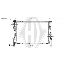 8124205 DIEDERICHS Радиатор, охлаждение двигателя
