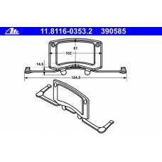 11.8116-0353.2 ATE Пружина, тормозной суппорт