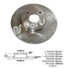 IBT-1343 IPS Parts Тормозной диск