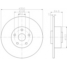 8DD 355 109-371 HELLA PAGID Тормозной диск