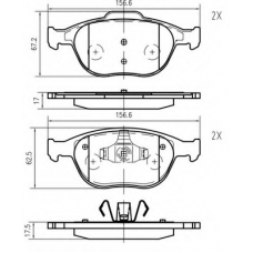 K619300 Vema Комплект тормозных колодок, дисковый тормоз