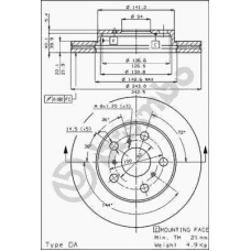 09.3022.10 BREMBO Тормозной диск