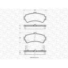363702160767 MAGNETI MARELLI Комплект тормозных колодок, дисковый тормоз