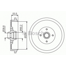 0 986 477 257 BOSCH Тормозной барабан