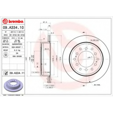 09.A334.11 BREMBO Тормозной диск