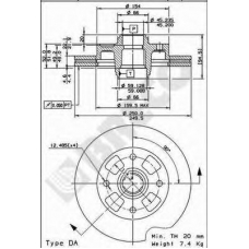 BS 8252 BRECO Тормозной диск