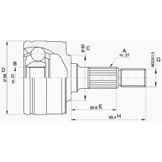 CVJ5483.10 OPEN PARTS Шарнирный комплект, приводной вал