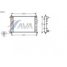 LCA2077 AVA Радиатор, охлаждение двигателя