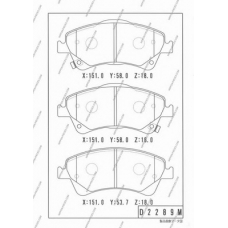 T360A123 NPS Комплект тормозных колодок, дисковый тормоз