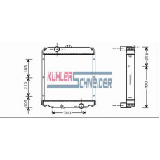 0500411 KUHLER SCHNEIDER Радиатор, охлаждение двигател