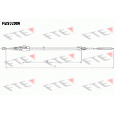 FBS02086 FTE Трос, стояночная тормозная система