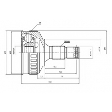 AW1510474A AYWIPARTS Шарнирный комплект, приводной вал