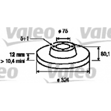 186809 VALEO Тормозной диск