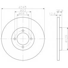 8DD 355 100-021 HELLA PAGID Тормозной диск