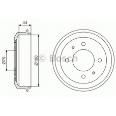 0 986 477 182 BOSCH Тормозной барабан