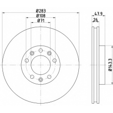 8DD 355 120-481 HELLA PAGID Тормозной диск