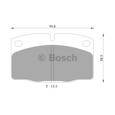 0 986 505 242 BOSCH Комплект тормозных колодок, дисковый тормоз
