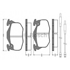 0 986 TB2 550 BOSCH Комплект тормозных колодок, дисковый тормоз