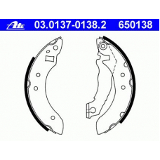 03.0137-0138.2 ATE Комплект тормозных колодок