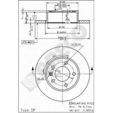 BS 7357 BRECO Тормозной диск