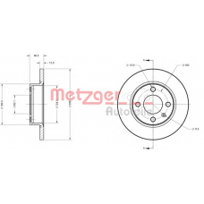 6110309 METZGER Тормозной диск