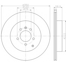 8DD 355 118-782 HELLA PAGID Тормозной диск