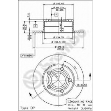 BS 7468 BRECO Тормозной диск